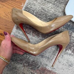 Christian Louboutin Nude Patent Leather Heels